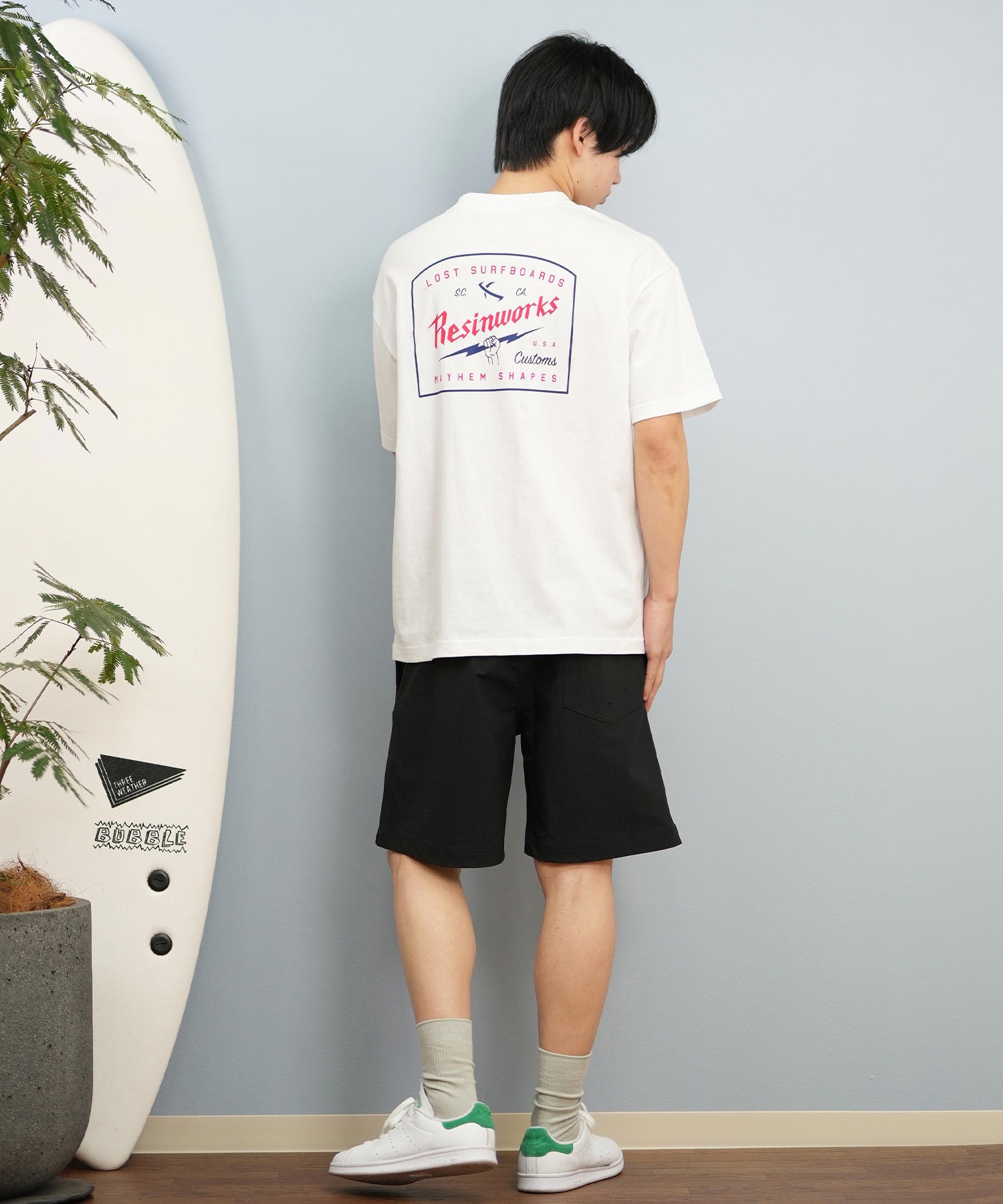 LOST ロスト 水着 海パン トランクス サーフパンツ メンズ WINGS-BS L25S-4102(BLK-M)