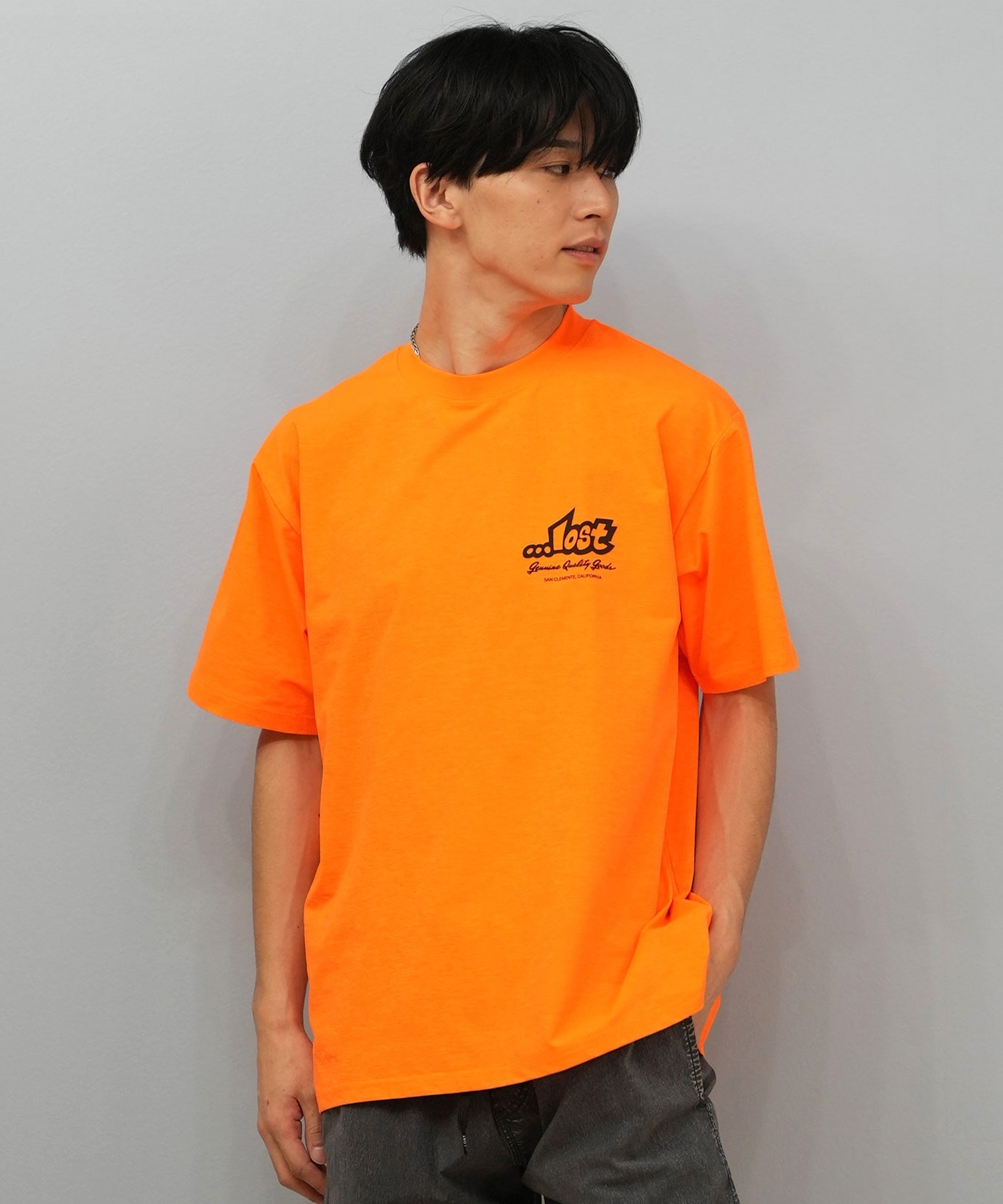 LOST ロスト 水着 ラッシュガード 半袖 Tシャツ メンズ バックプリント