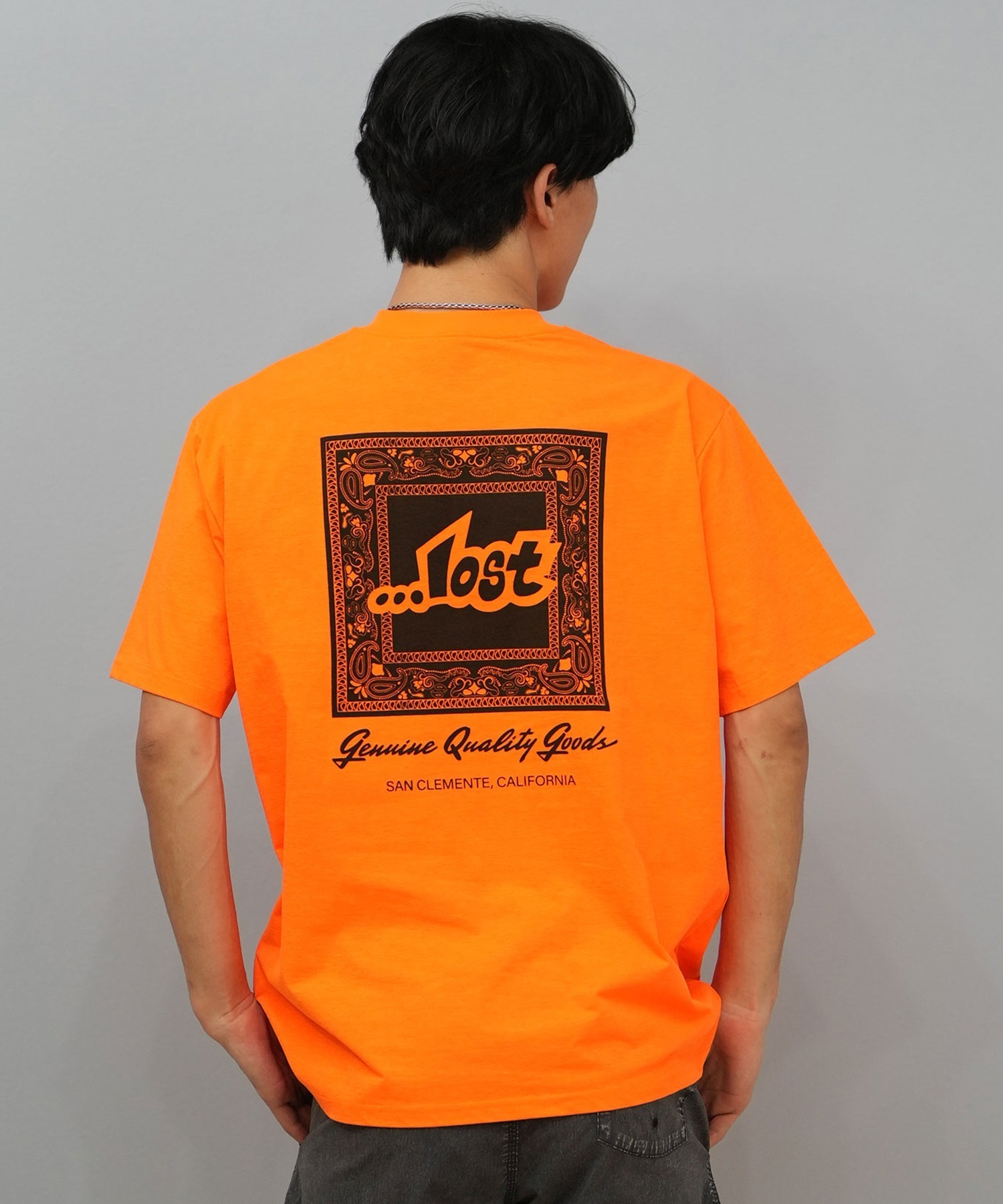 LOST ロスト 水着 ラッシュガード 半袖 Tシャツ メンズ バックプリント