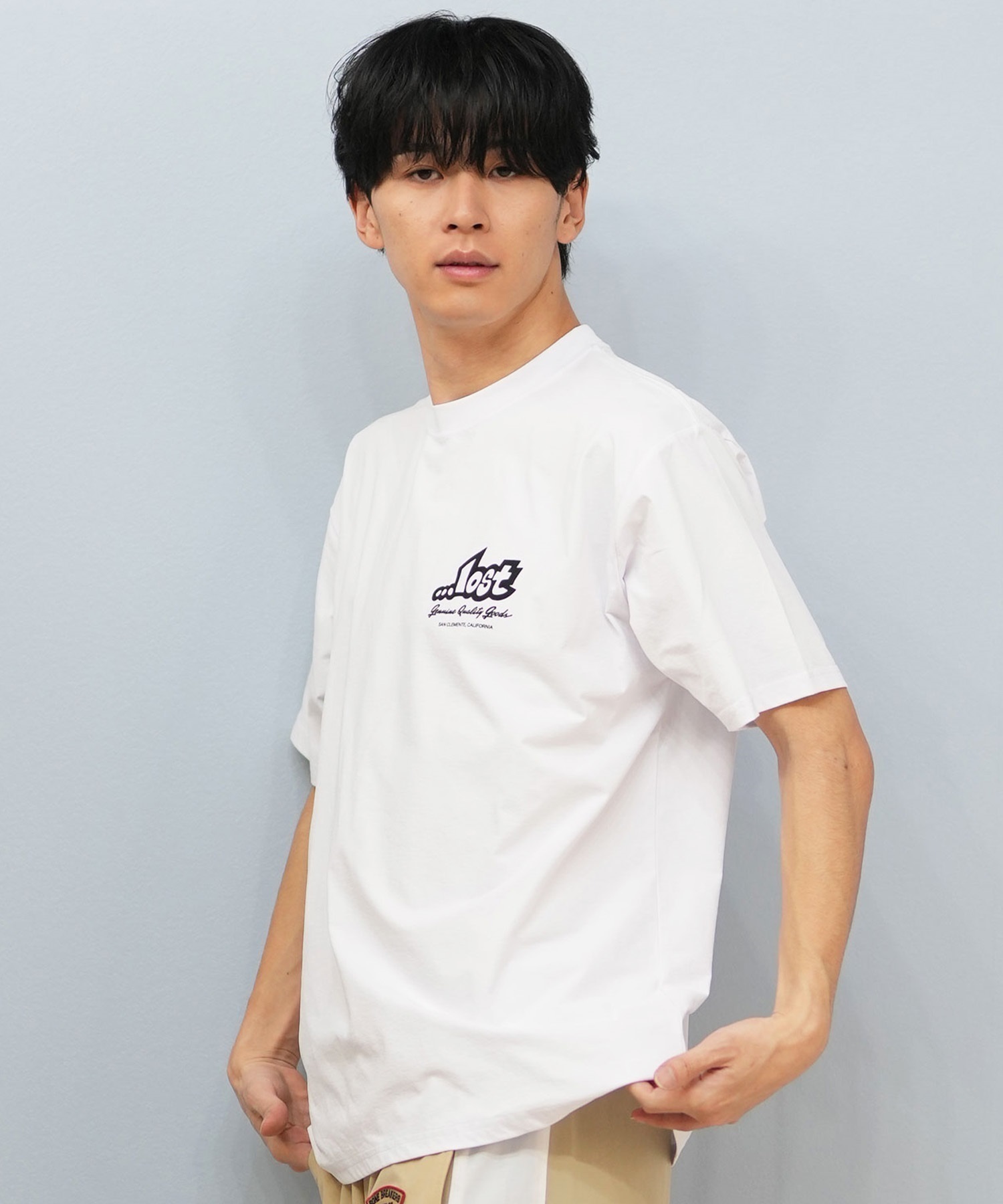 LOST ロスト 水着 ラッシュガード 半袖 Tシャツ メンズ バックプリント