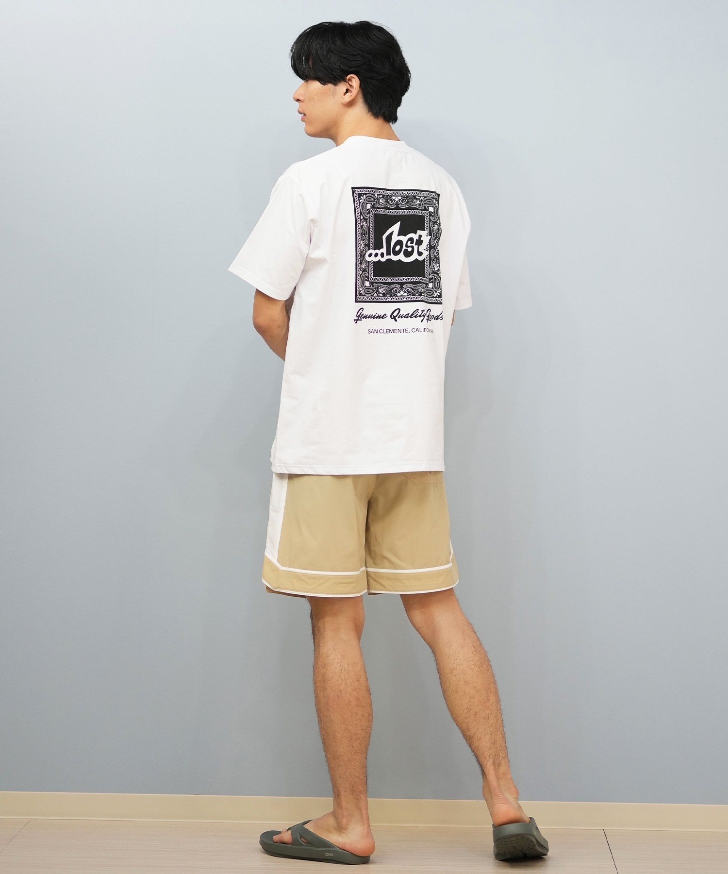 LOST ロスト 水着 ラッシュガード 半袖 Tシャツ メンズ バックプリント LOST ロスト 水着 ラッシュガード 半袖 Tシャツ メンズ バックプリント