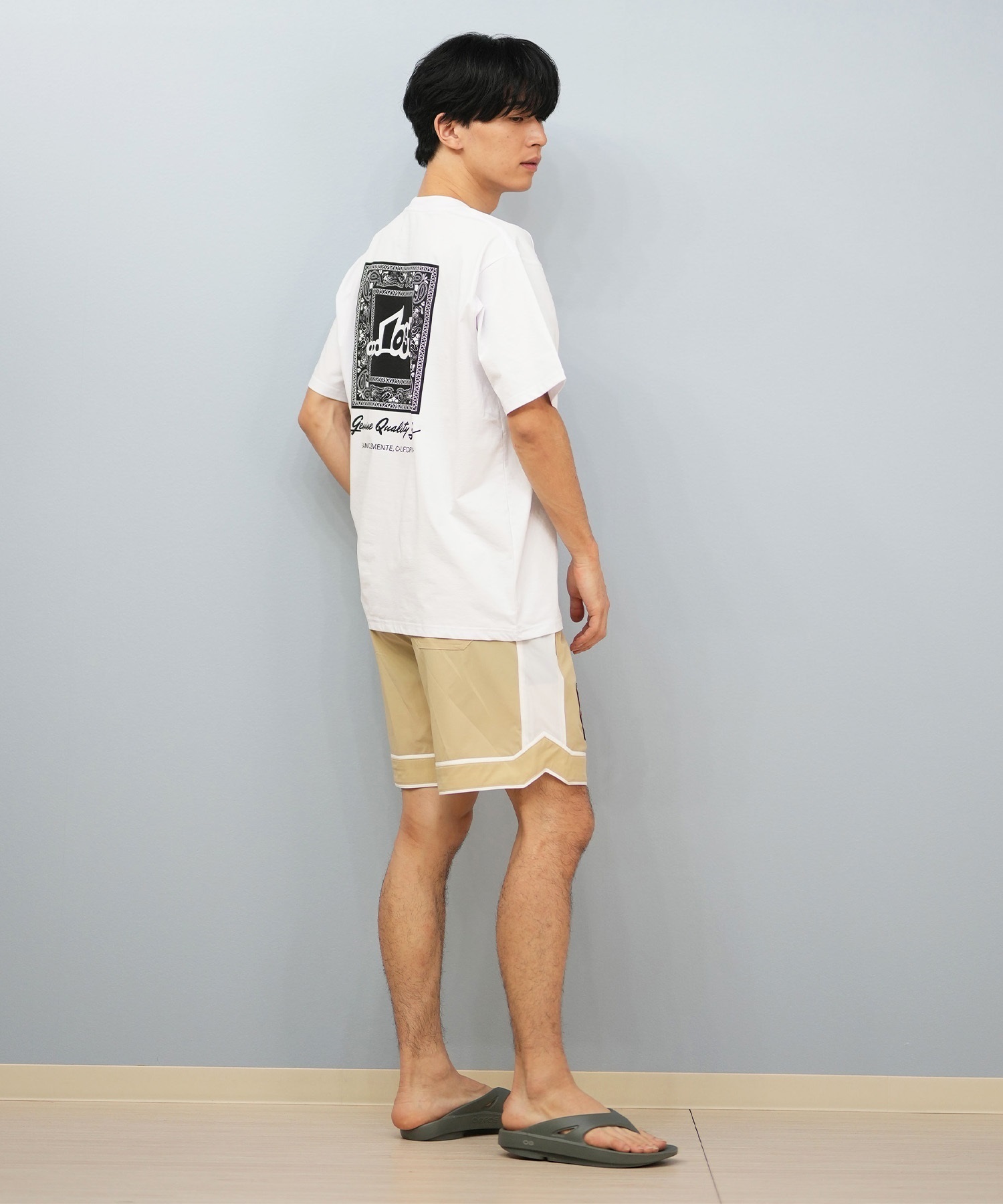 LOST ロスト 水着 ラッシュガード 半袖 Tシャツ メンズ バックプリント