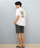 LOST ロスト 水着 ラッシュガード 半袖 Tシャツ メンズ バックプリント 水陸両用 吸水速乾 UVカット L25S-4302 ムラサキスポーツ限定(WHT-M)