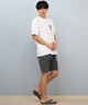 LOST ロスト 水着 ラッシュガード 半袖 Tシャツ メンズ バックプリント 水陸両用 吸水速乾 UVカット L25S-4302 ムラサキスポーツ限定(WHT-M)