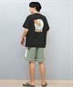 LOST ロスト 水着 ラッシュガード 半袖 Tシャツ メンズ バックプリント 水陸両用 吸水速乾 UVカット L25S-4302 ムラサキスポーツ限定(WHT-M)
