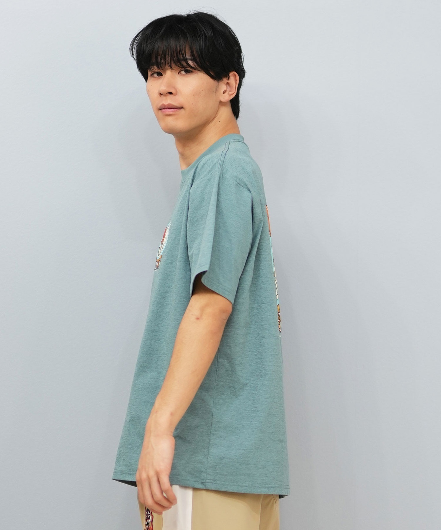 LOST ロスト 水着 ラッシュガード 半袖 Tシャツ メンズ バックプリント 水陸両用 吸水速乾 UVカット L25S-4302 ムラサキスポーツ限定(WHT-M)