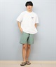 LOST ロスト 水着 ラッシュガード 半袖 Tシャツ メンズ バックプリント 水陸両用 吸水速乾 UVカット L25S-4303 ムラサキスポーツ限定(WHT-M)