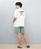 LOST ロスト 水着 ラッシュガード 半袖 Tシャツ メンズ バックプリント 水陸両用 吸水速乾 UVカット L25S-4303 ムラサキスポーツ限定(WHT-M)