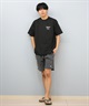 LOST ロスト 水着 ラッシュガード 半袖 Tシャツ メンズ バックプリント 水陸両用 吸水速乾 UVカット L25S-4303 ムラサキスポーツ限定(WHT-M)