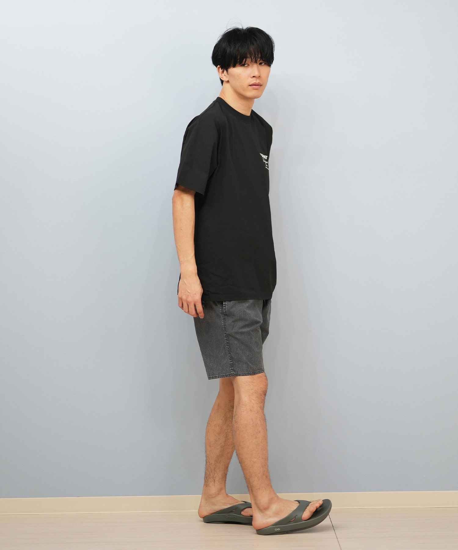 LOST ロスト 水着 ラッシュガード 半袖 Tシャツ メンズ バックプリント 水陸両用 吸水速乾 UVカット L25S-4303 ムラサキスポーツ限定(WHT-M)
