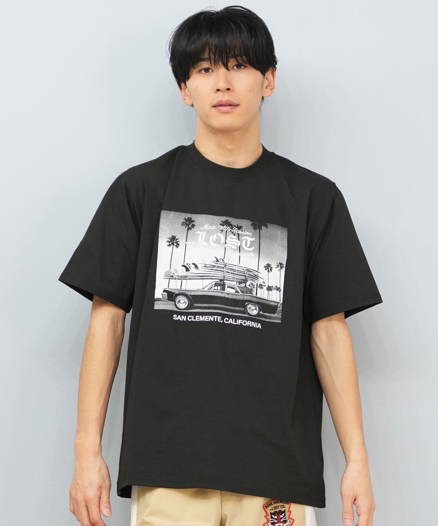 LOST ロスト 水着 ラッシュガード 半袖 Tシャツ メンズ フォトT 水陸