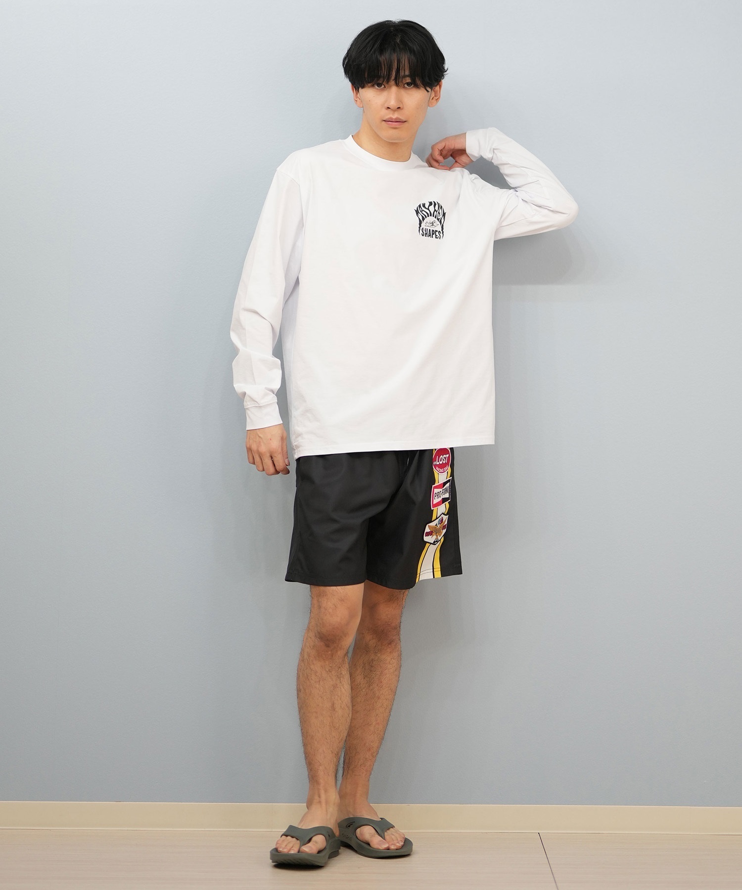 LOST ロスト 水着 ラッシュガード 長袖 Tシャツ ロンT メンズ バック