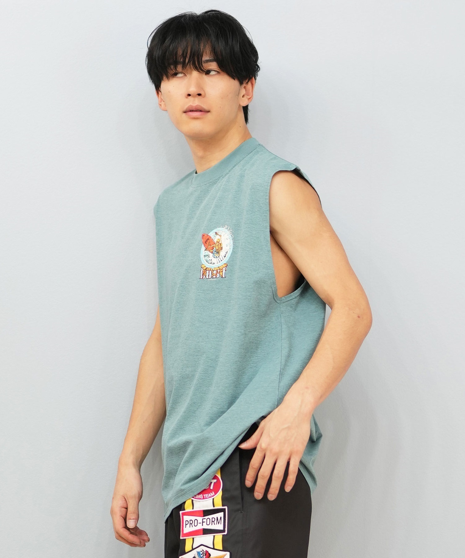 LOST ロスト 水着 ラッシュガード タンクトップ メンズ バックプリント