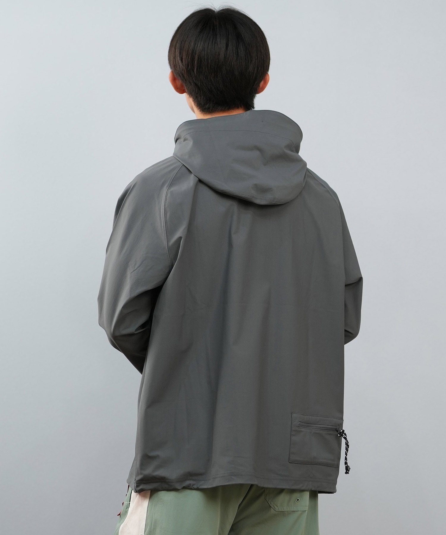 LOST ロスト 水着 ラッシュガード 長袖 Tシャツ ロンT メンズ 水陸両用 フード UVカット L25S-4308 ムラサキスポーツ限定(GRY-M)