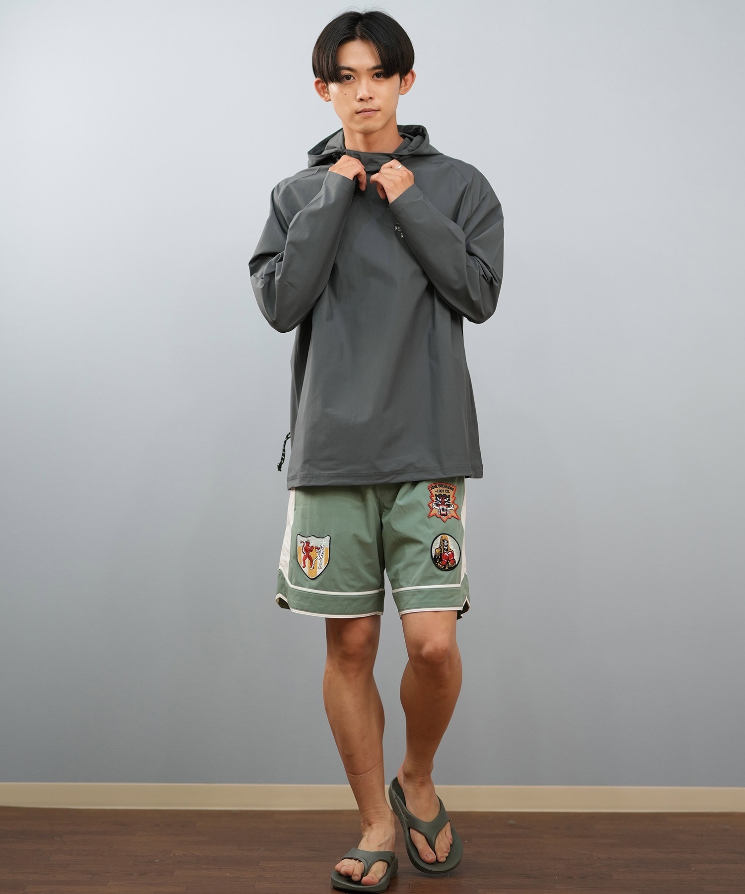 LOST ロスト 水着 ラッシュガード 長袖 Tシャツ ロンT メンズ 水陸両用