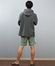 LOST ロスト 水着 ラッシュガード 長袖 Tシャツ ロンT メンズ 水陸両用 フード UVカット L25S-4308 ムラサキスポーツ限定(GRY-M)