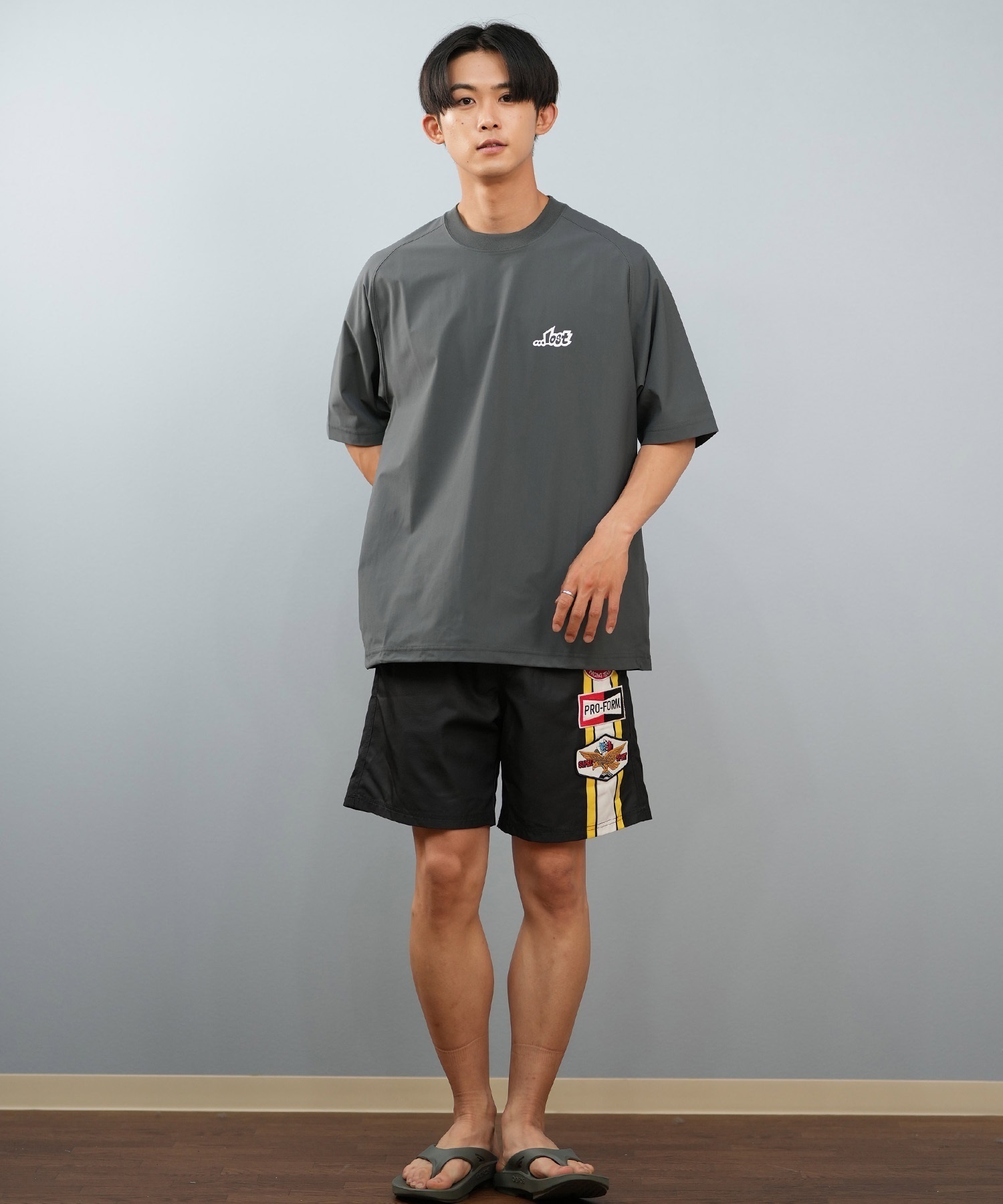 LOST ロスト 水着 ラッシュガード 半袖 Tシャツ メンズ 水陸両用