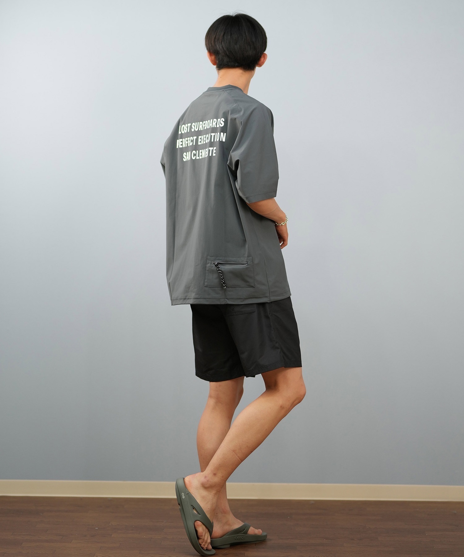 LOST ロスト 水着 ラッシュガード 半袖 Tシャツ メンズ 水陸両用