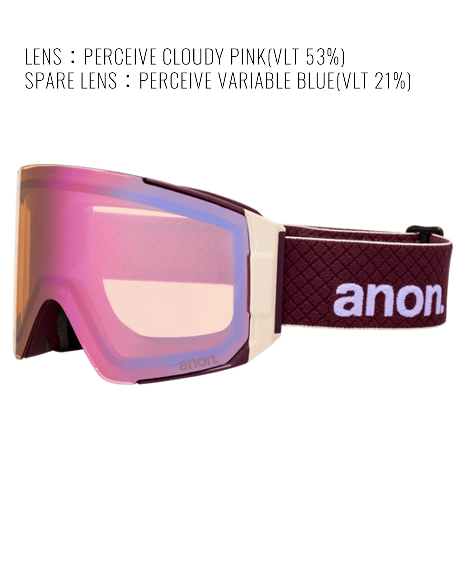 【早期購入/店頭受取対象外】ANON アノン スノーボード ゴーグル ユニセックス Sync Goggles MFI Face Mask ムラサキスポーツ 25-26モデル MM D11(DEEPCHERRY-NA)