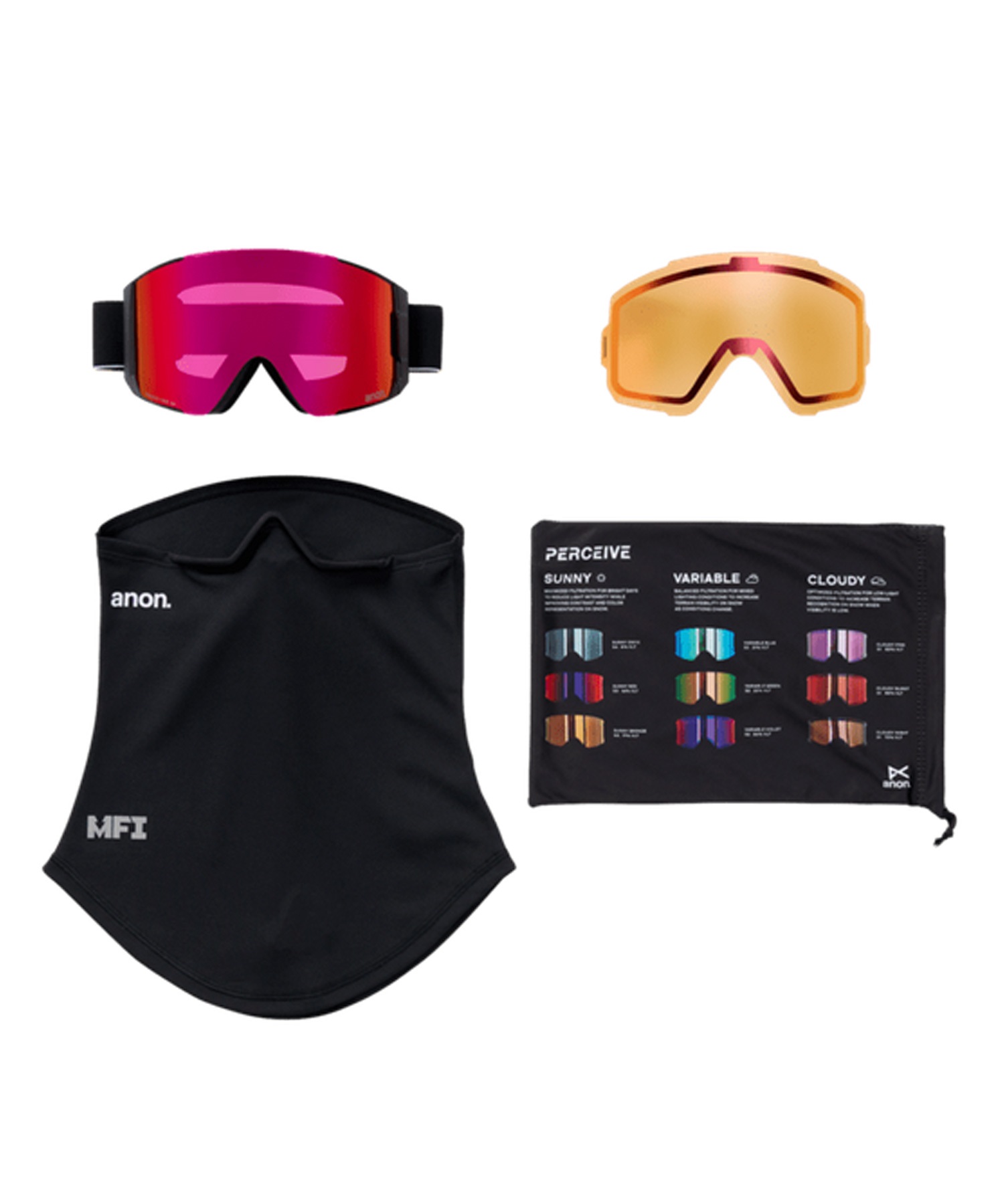 【早期購入/店頭受取対象外】ANON アノン スノーボード ゴーグル ユニセックス Sync Goggles MFI Face Mask ムラサキスポーツ 25-26モデル MM D11(DEEPCHERRY-NA)