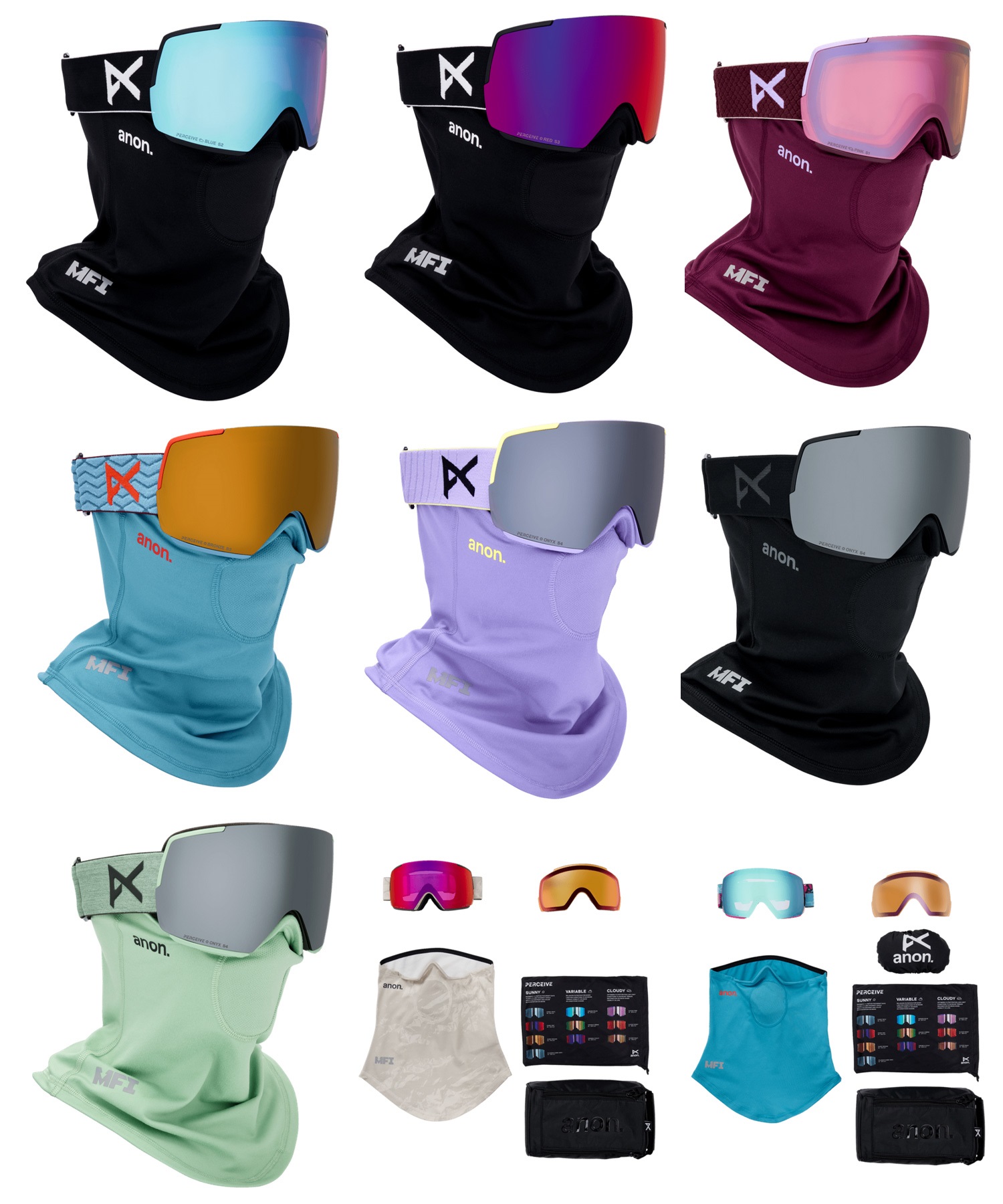 ANON アノン M5 Goggles MFI Face Mask スノーボード ゴーグル ユニセックス ムラサキスポーツ 25-26モデル MM D11【2526】(SOFTSAGE-NA)