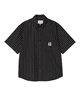Carhartt WIP カーハートダブリューアイピー 半袖シャツ メンズ 総柄 ショートスリーブドリューシャツ S/S DREWE SHIRT I034537(BLACK-M)