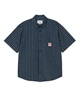 Carhartt WIP カーハートダブリューアイピー 半袖シャツ メンズ 総柄 ショートスリーブドリューシャツ S/S DREWE SHIRT I034537(BLACK-M)
