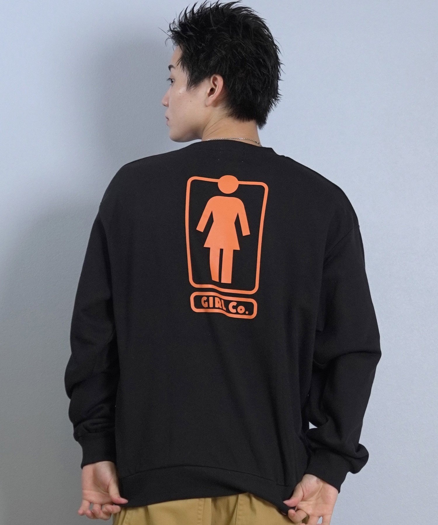 GIRL ガール トレーナー スウェット メンズ バックプリント HERITAGE