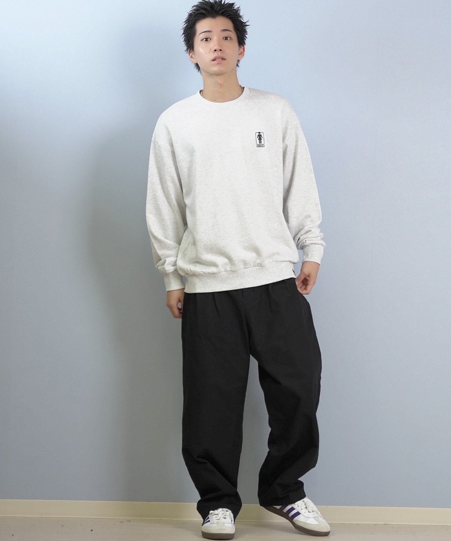 【新品未使用】HOMME girls スウェット GIRL ガール トレーナー スウェット メンズ バックプリント HERITAGE