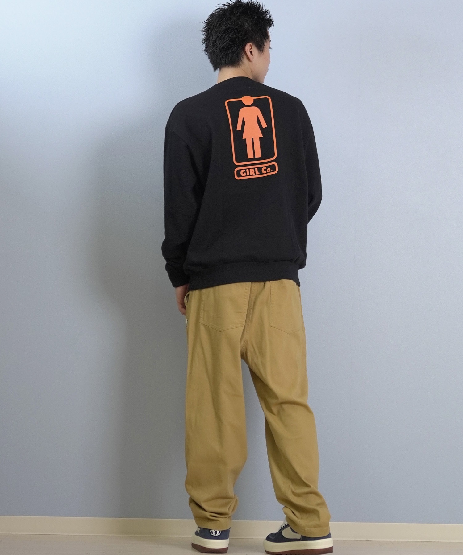 GIRL ガール トレーナー スウェット メンズ バックプリント HERITAGE