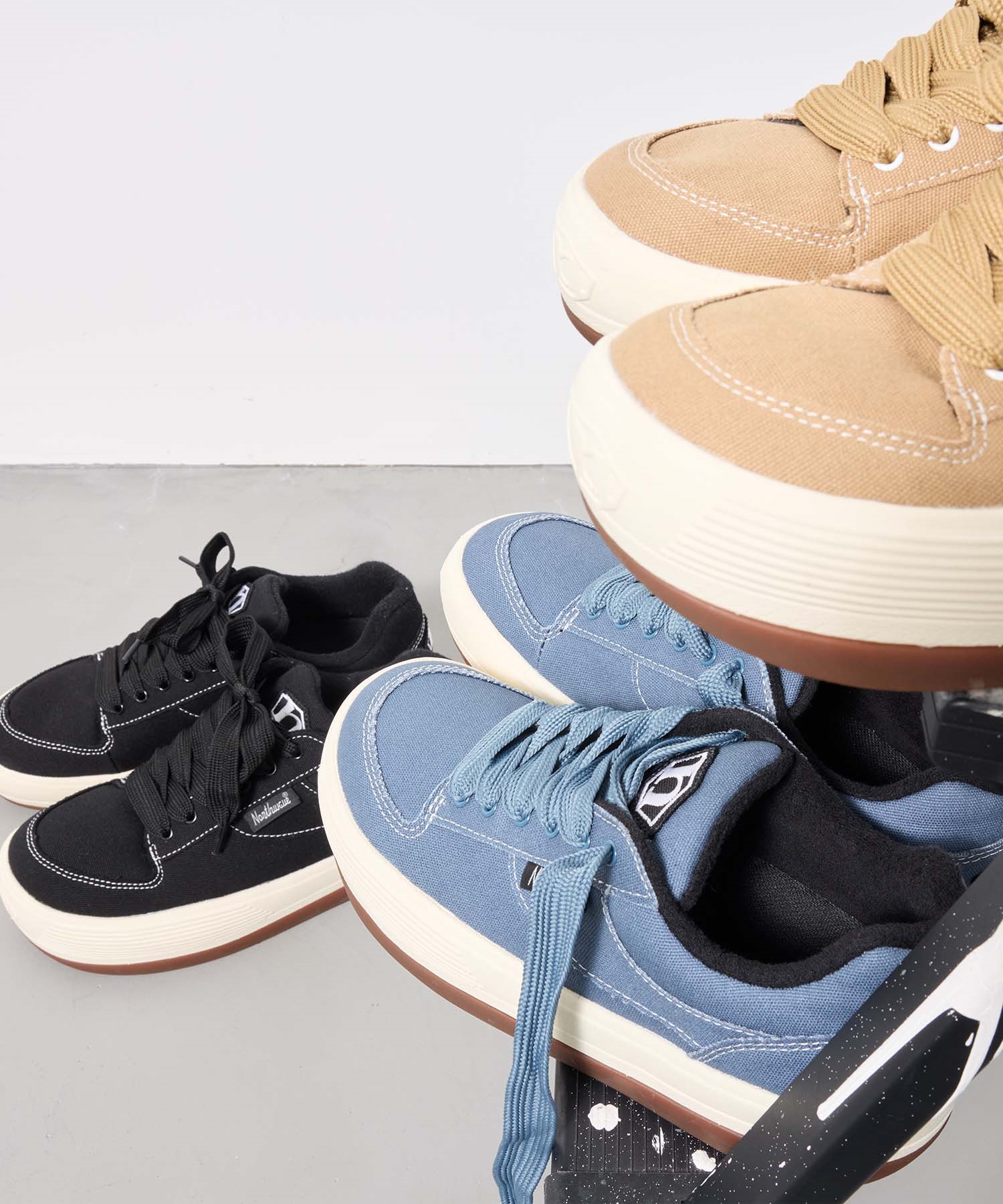 NORTHWAVE ノースウェーブ スニーカー メンズ レディース 厚底 ESPRESSO CANVAS エスプレッソ キャンバス NW-004(BLACK-35-EURO)