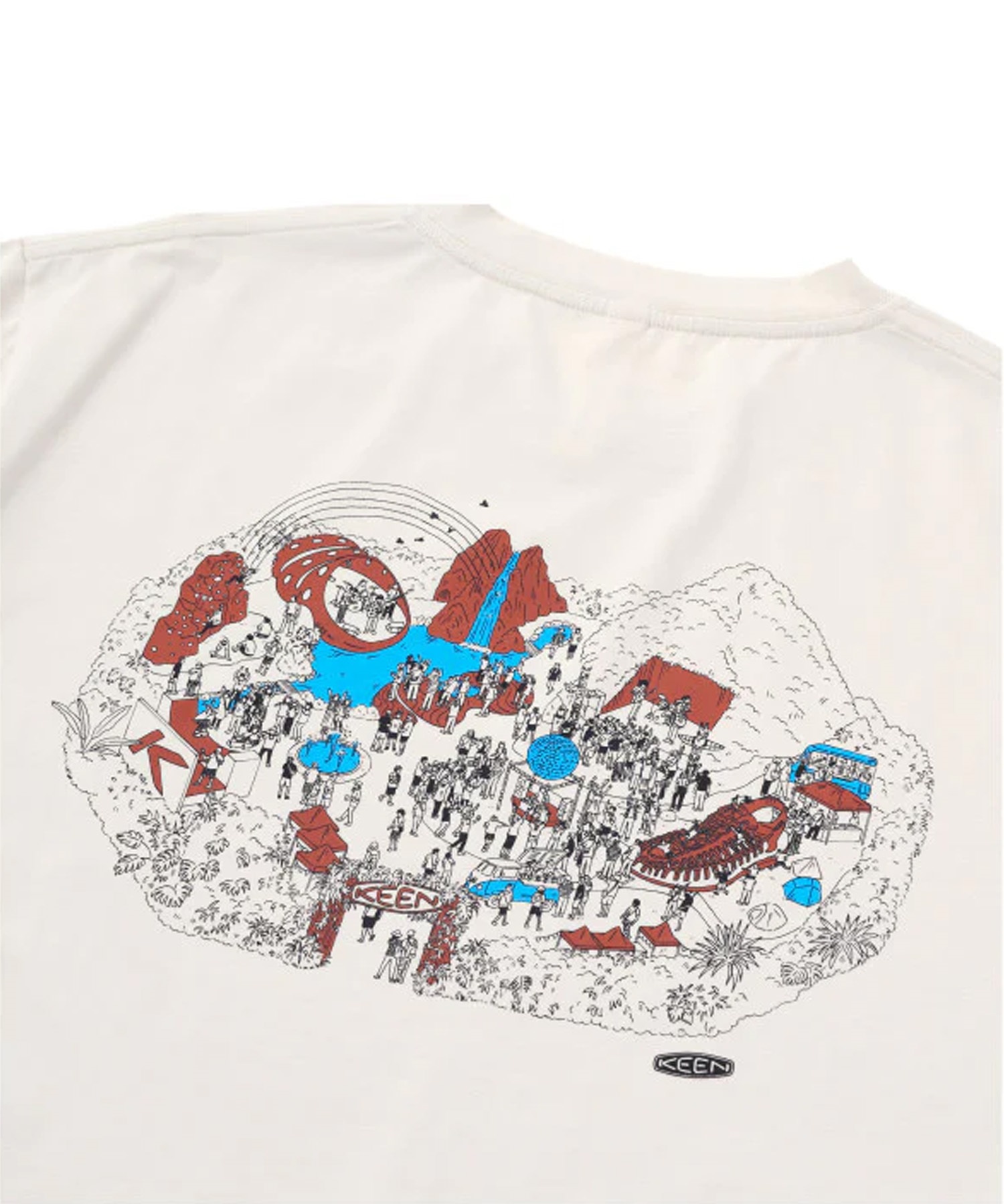 KEEN キーン 半袖 Tシャツ メンズ バックプリント 高機能 吸水速乾 帯電防止 温度調節 抗菌 ハーベスト パーク ティー 1030934(WTCA-S)