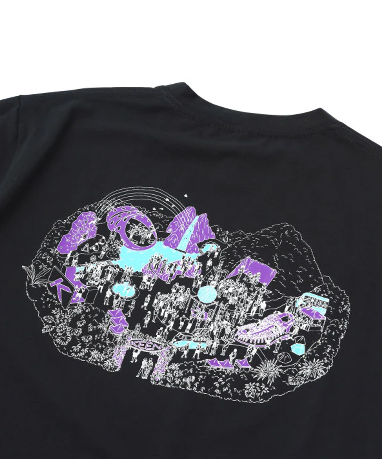 KEEN キーン 半袖 Tシャツ メンズ バックプリント 高機能 吸水速乾