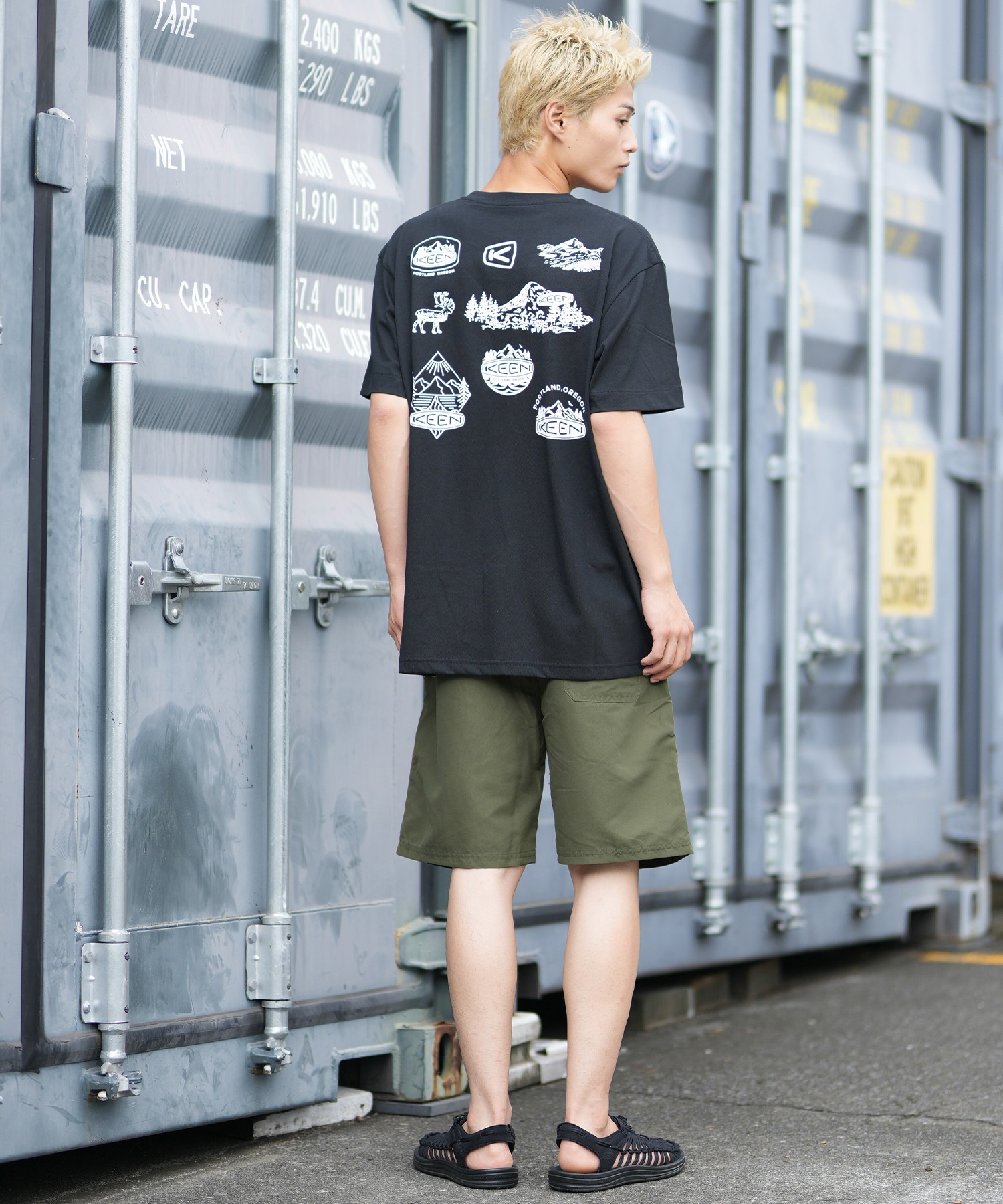 KEEN キーン 半袖 Tシャツ メンズ バックプリント 吸汗速乾 1031501