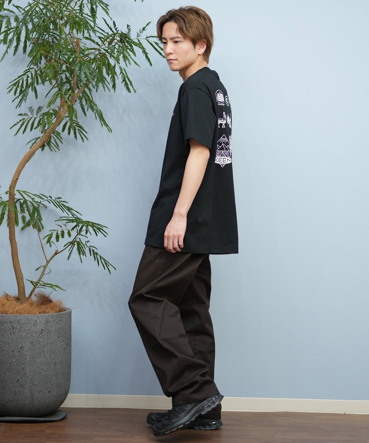 KEEN キーン 半袖 Tシャツ メンズ バックプリント 吸汗速乾 1031501