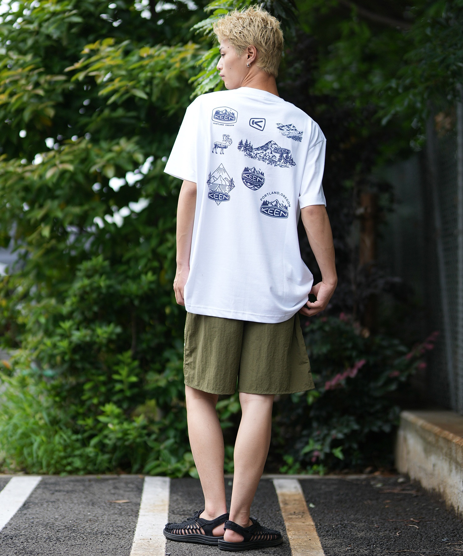 KEEN キーン 半袖 Tシャツ メンズ バックプリント 吸汗速乾 1031502