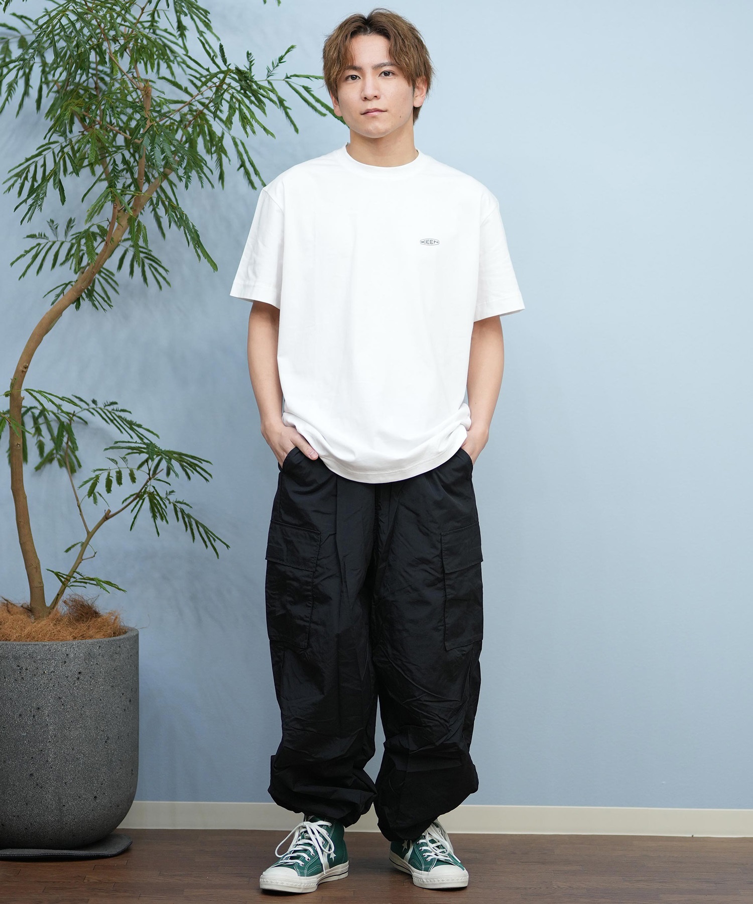 KEEN キーン 半袖 Tシャツ メンズ バックプリント 抗菌 消臭 接触冷感