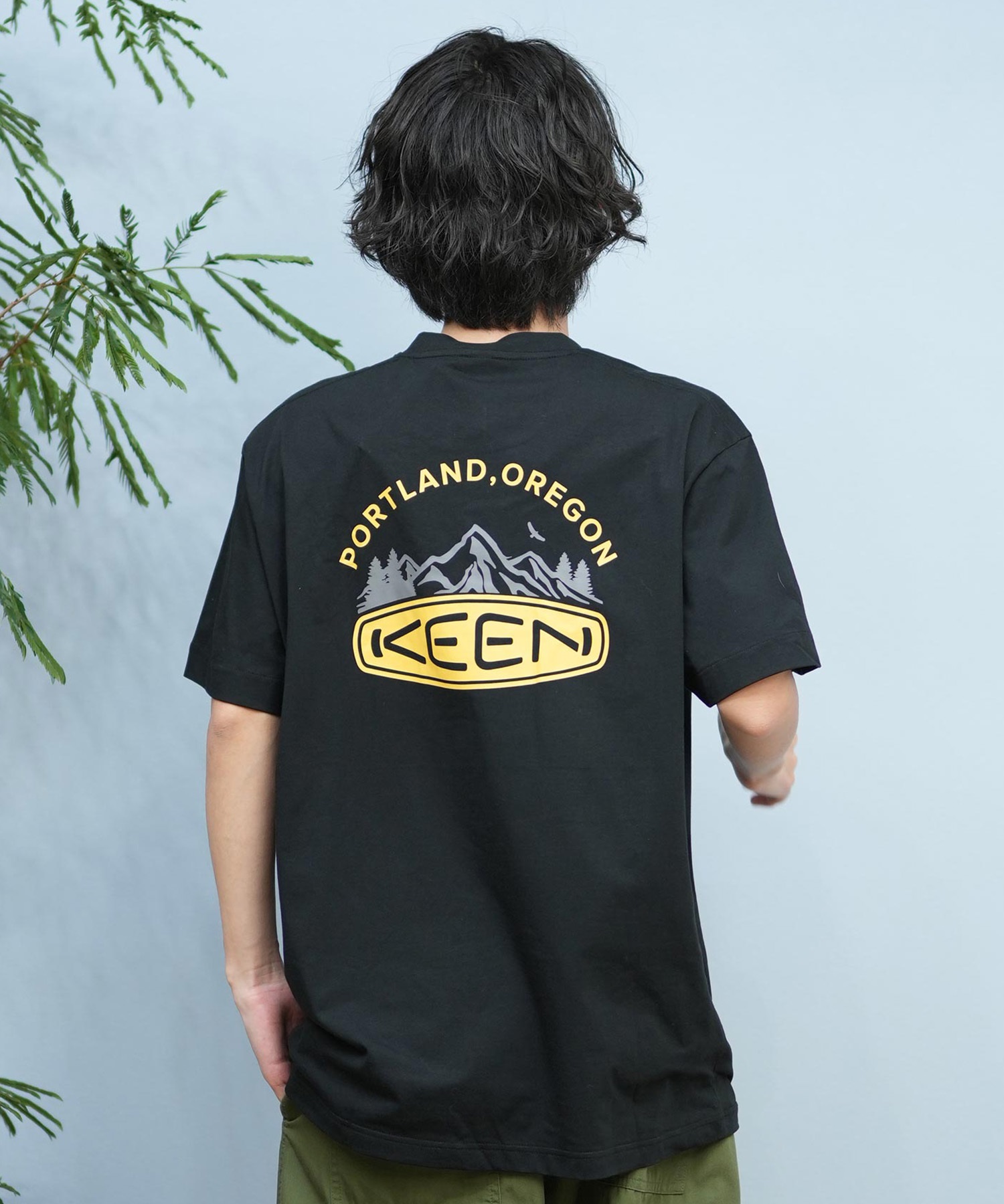 KEEN キーン 半袖 Tシャツ メンズ バックプリント 抗菌 消臭 接触冷感