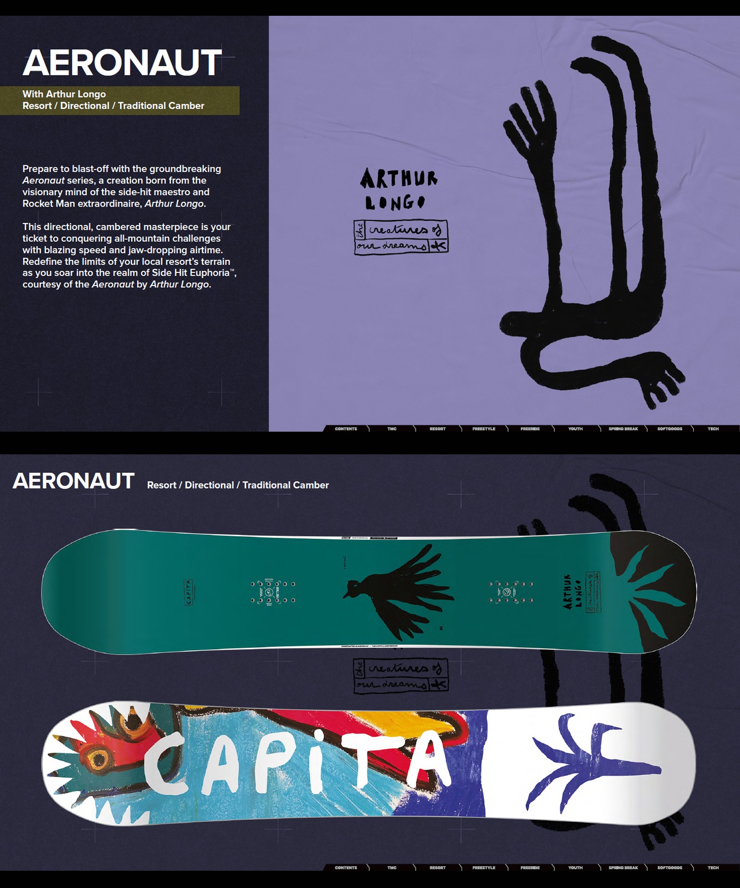 2526】 CAPITA キャピタ スノーボード 板 メンズ AERONAUT