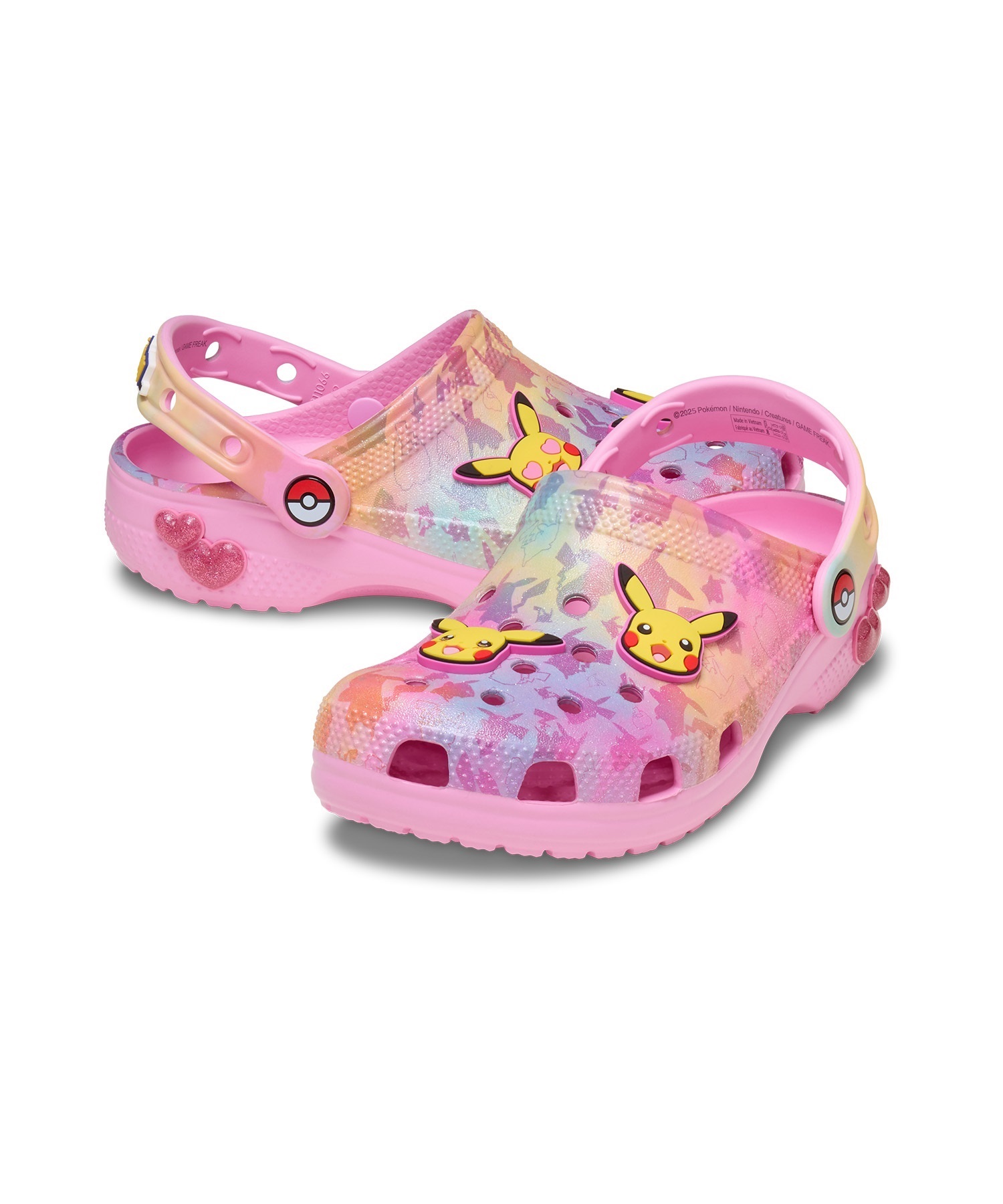 CROCS クロックス サンダル キッズ ジュニア 子供 水陸両用 軽量 KIDS PIKACHU PINK CLASSIC 211229-90H(MULTI-18cm)