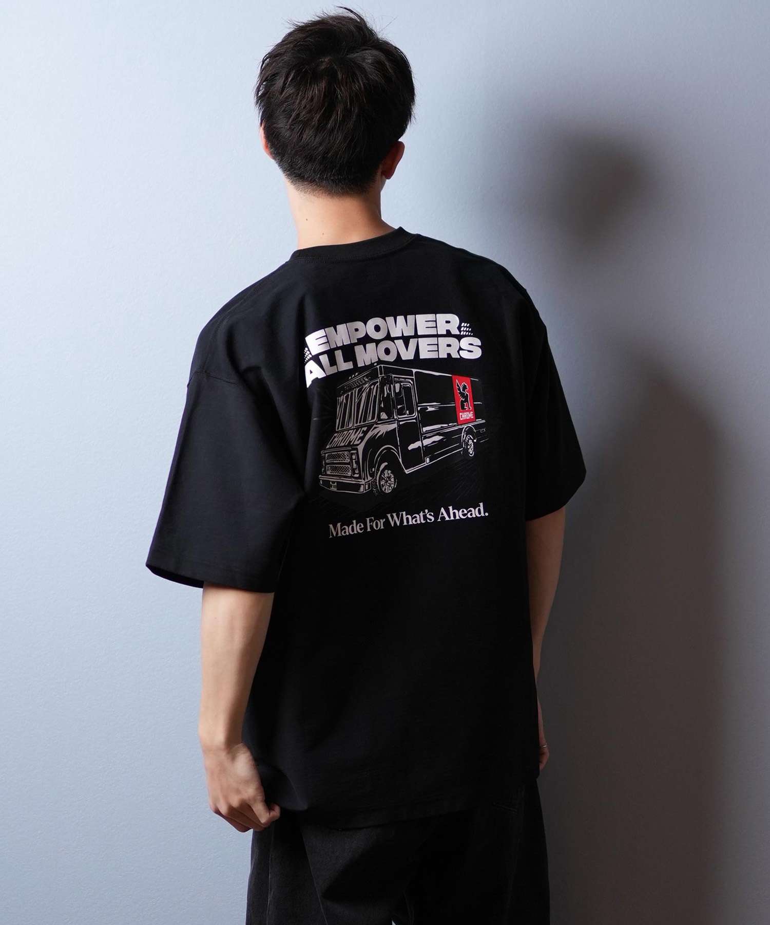 CHROME クローム 半袖 Tシャツ メンズ バックプリント オーバー