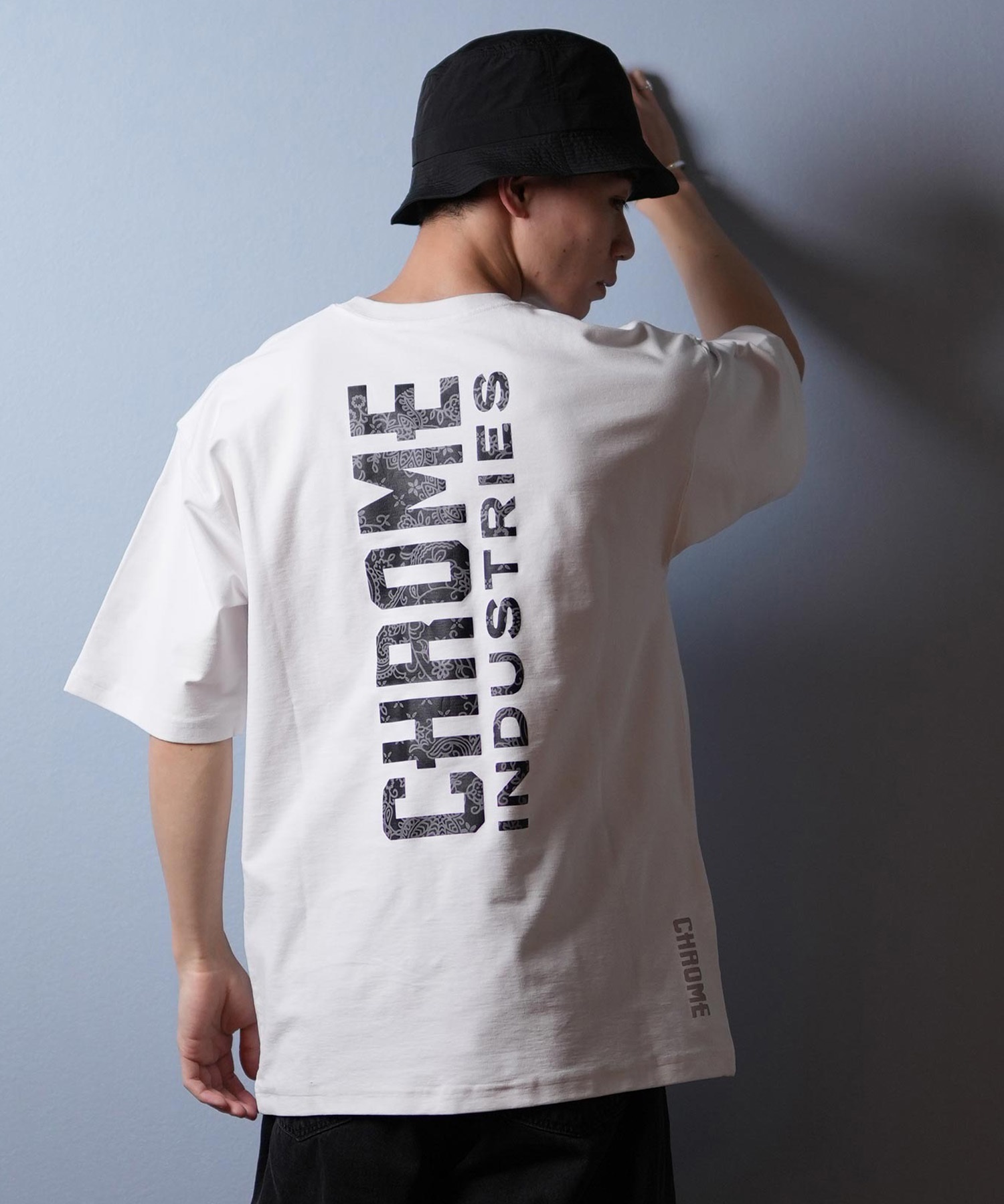 CHROME クローム 半袖 Tシャツ メンズ バックプリント オーバー