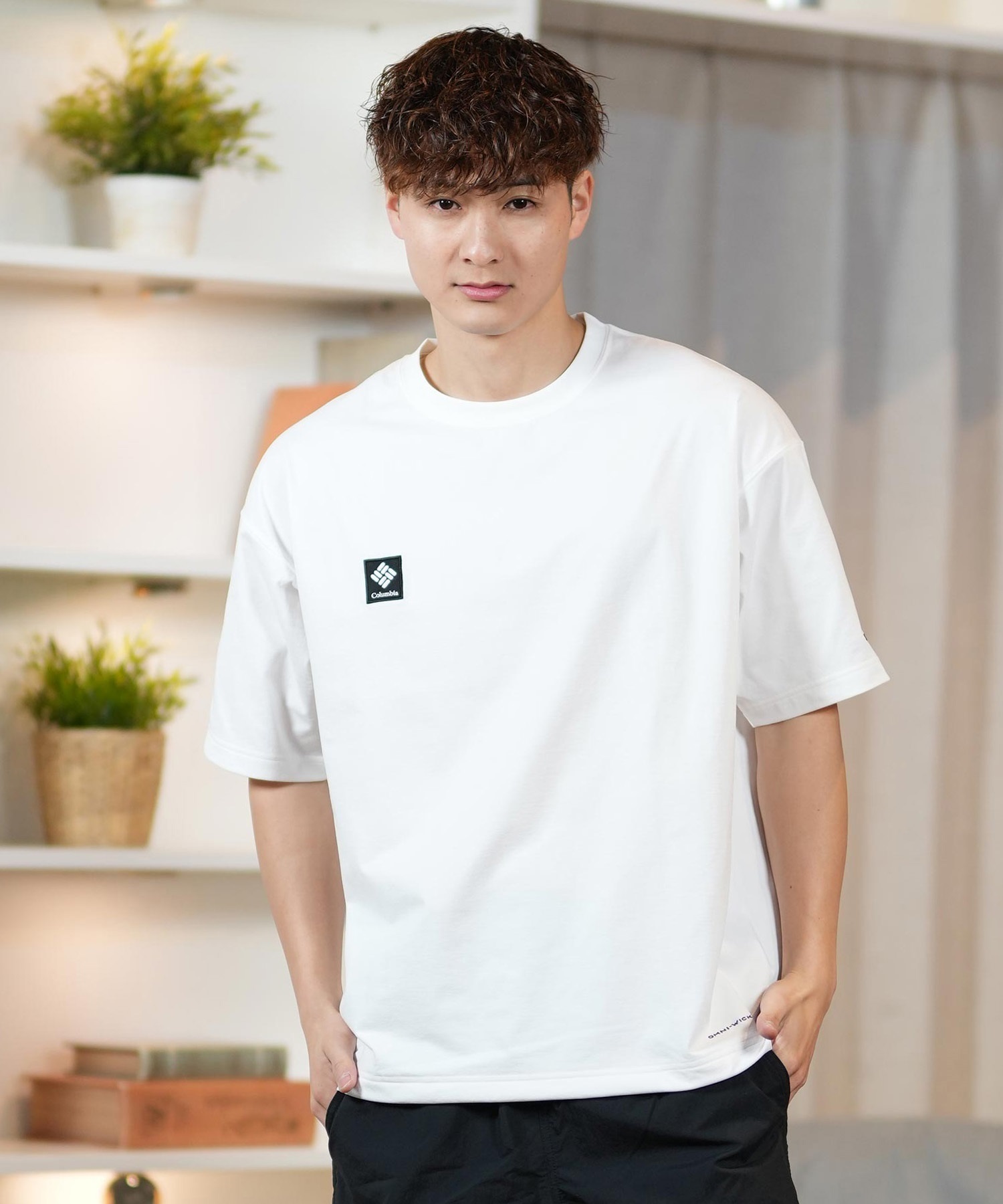 columbia コロンビア 半袖 Tシャツ メンズ 水陸両用 ユーティリティ UVケア PM0684 ムラサキスポーツ限定(100-S)