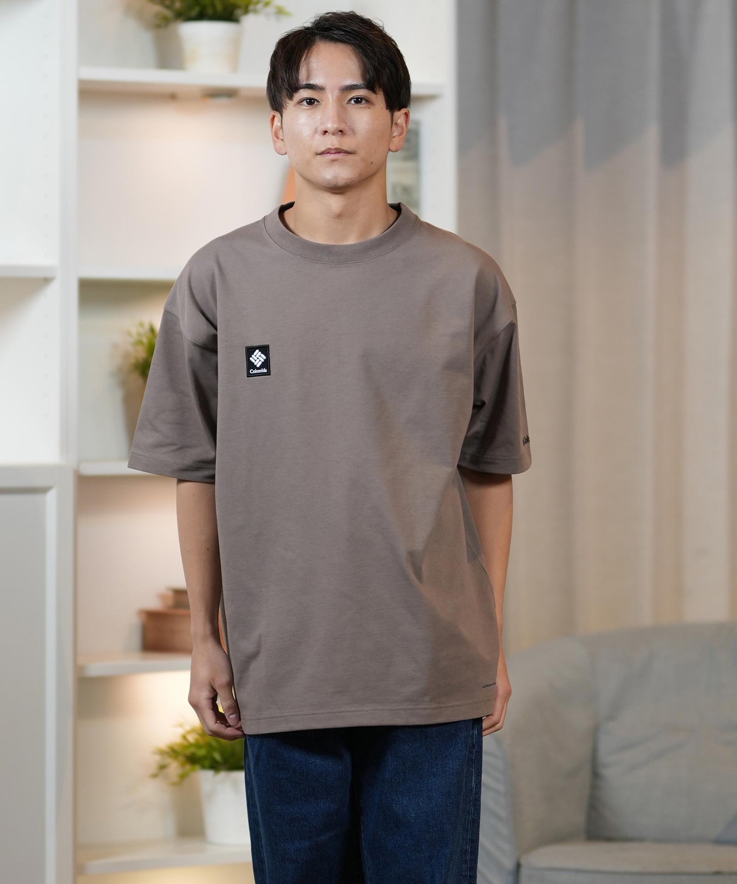 Columbia コロンビア 半袖 Tシャツ メンズ オーバーサイズTシャツ UVケア バックプリント PM4502 ムラサキスポーツ限定(100-S)