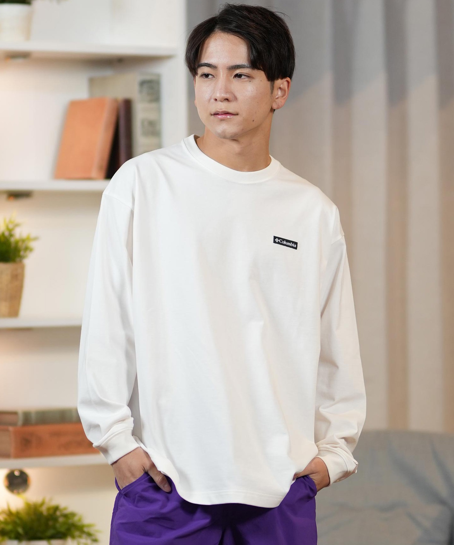Columbia コロンビア 長袖 Tシャツ メンズ ロンT バックプリント 吸湿