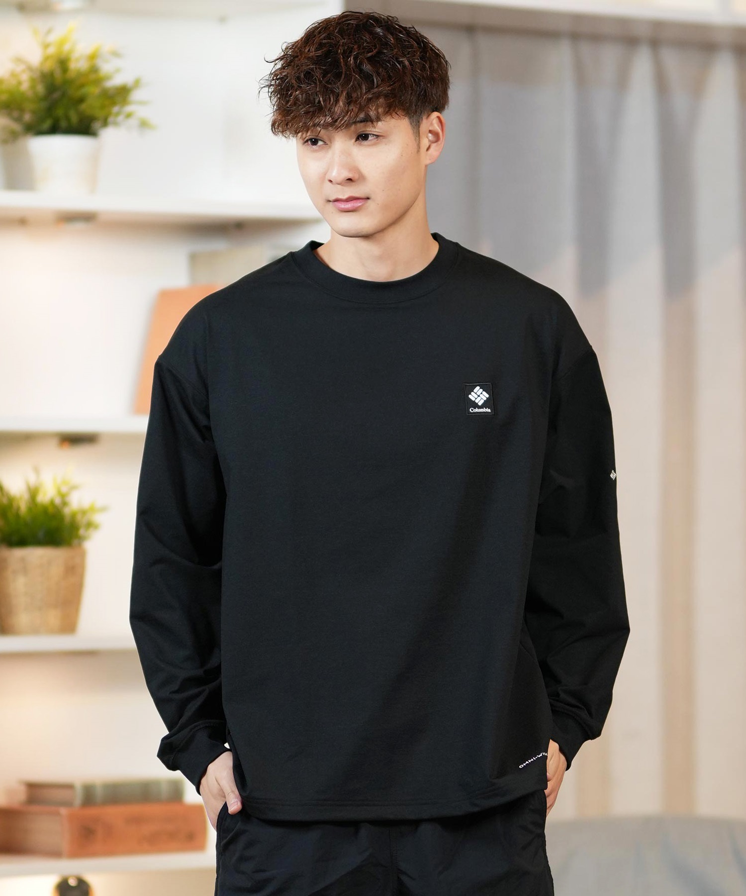 Columbia コロンビア 長袖 Tシャツ メンズ ロンT バックプリント 水陸