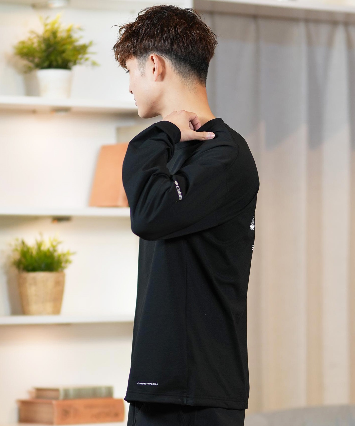 Columbia コロンビア 長袖 Tシャツ メンズ ロンT バックプリント 水陸