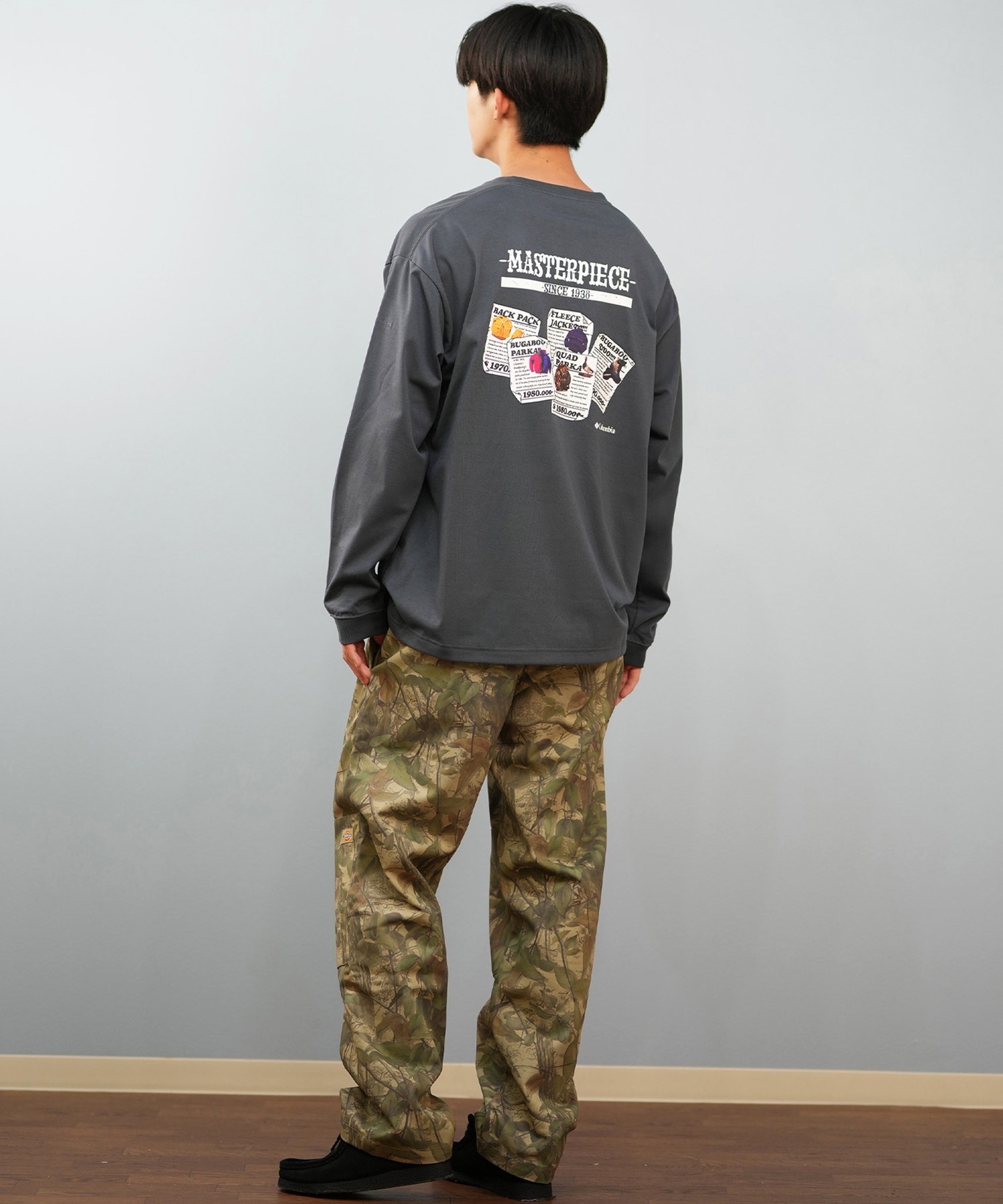 Columbia コロンビア 長袖 Tシャツ ロンT メンズ バックプリント 吸湿