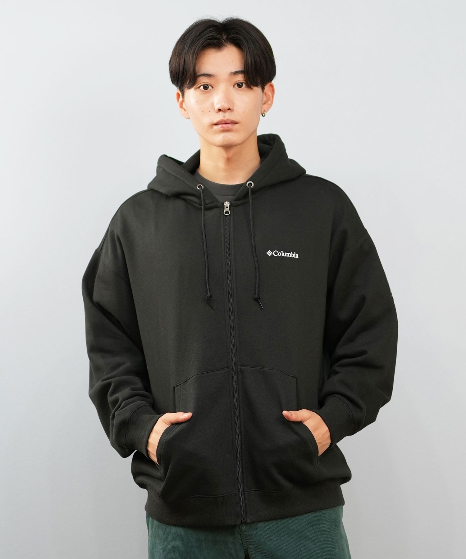 Columbia コロンビア ジップアップ パーカー メンズ レディース スウェット フーディー ロゴ 裏起毛 SUNRISE EDGE SWEAT FULL ZIP PM0928 ムラサキスポーツ限(11-XS)