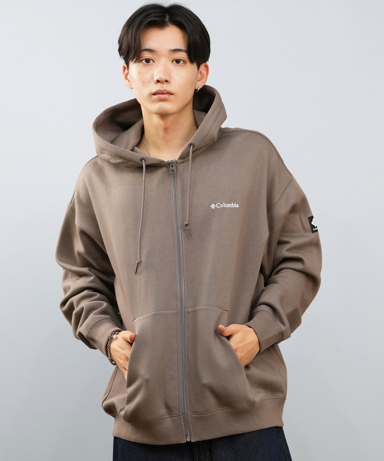 Columbia コロンビア ジップアップ パーカー メンズ レディース スウェット フーディー ロゴ 裏起毛 SUNRISE EDGE SWEAT FULL ZIP PM0928 ムラサキスポーツ限(11-XS)